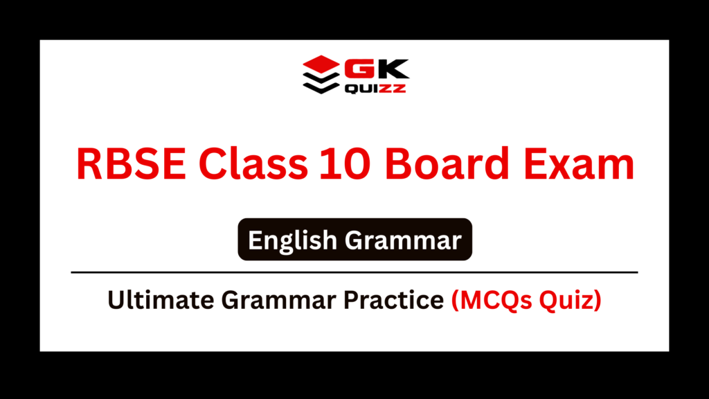 English Grammar for RBSE Class 10 Board Exam