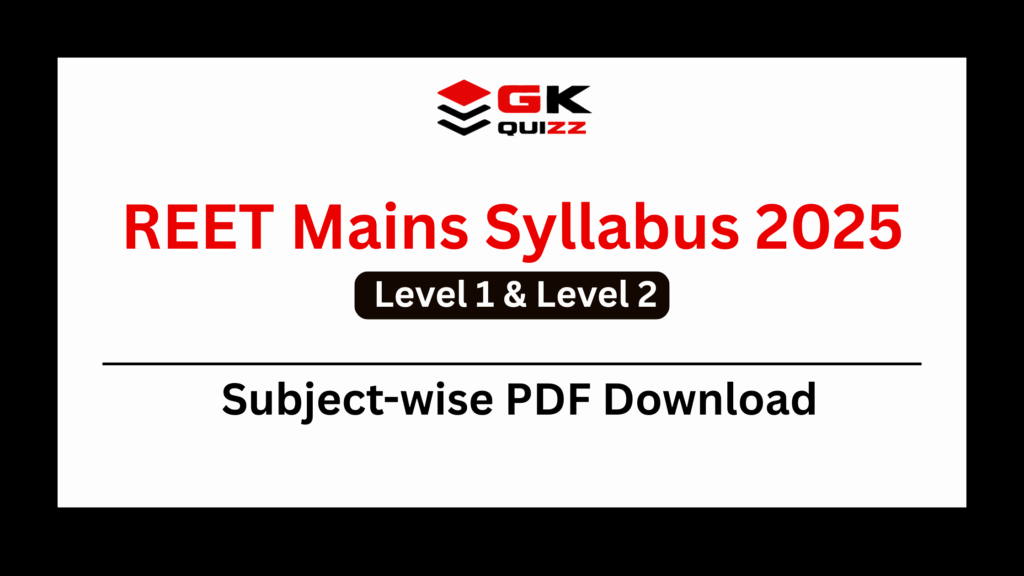 REET Mains Syllabus 2025