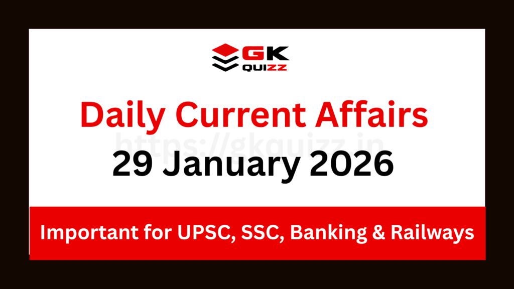 Daily Current Affairs 29 January 2026