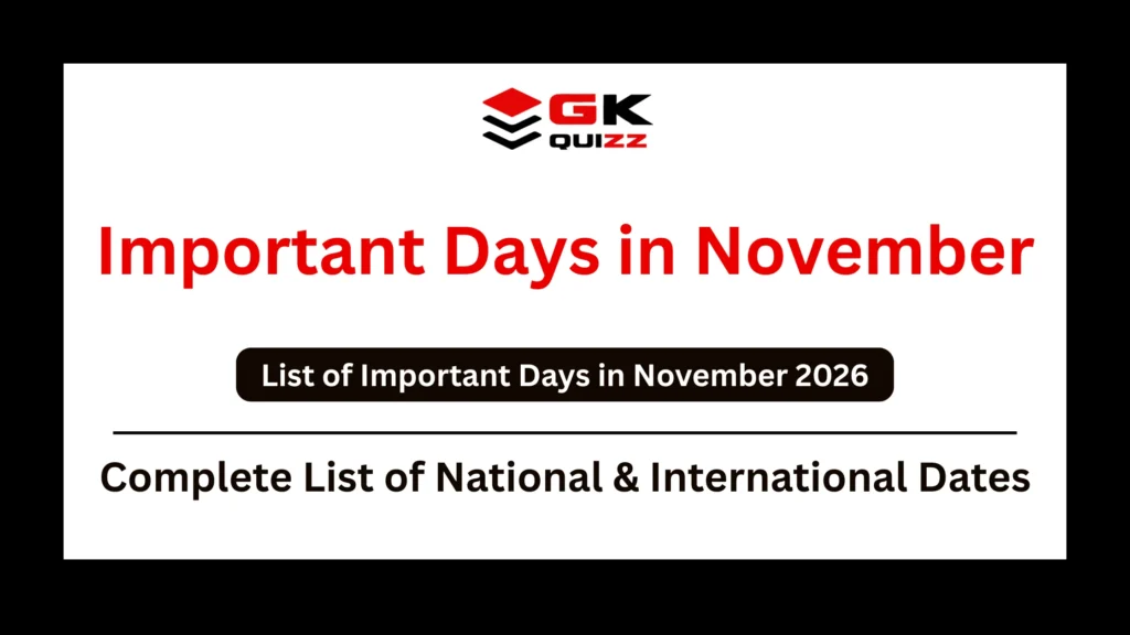 Important Days in November 2026