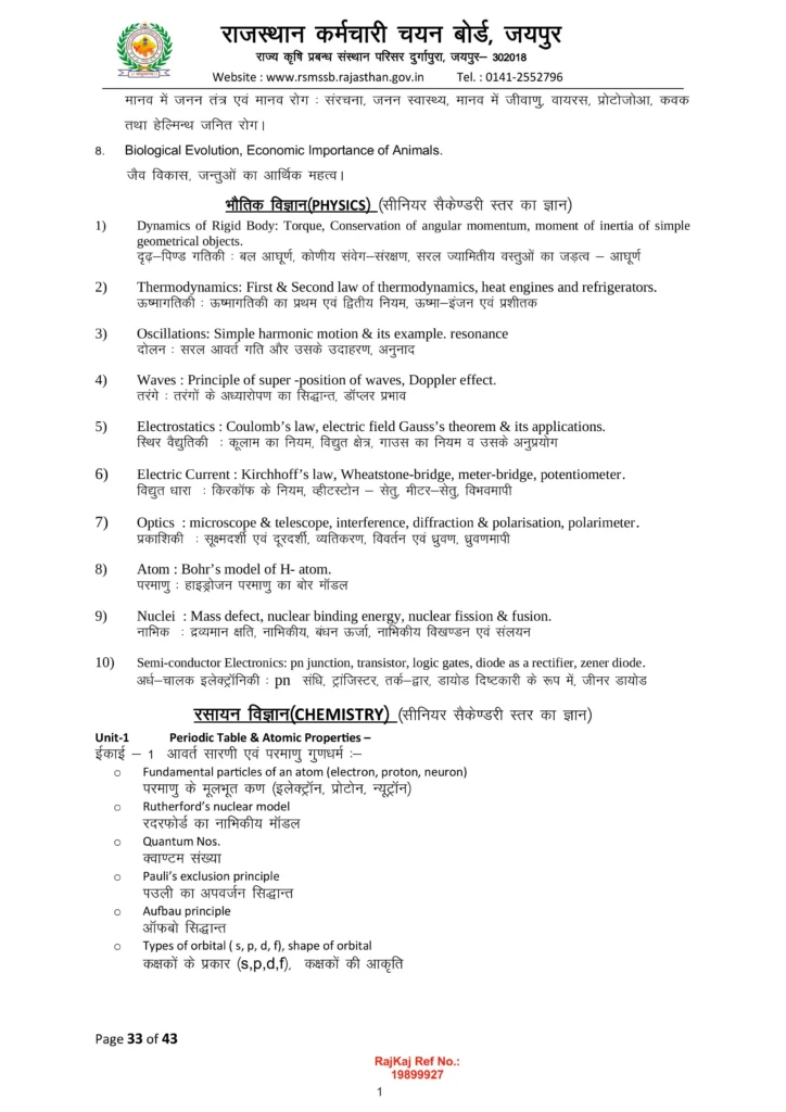 Lab Assistant 2026 Syllabus