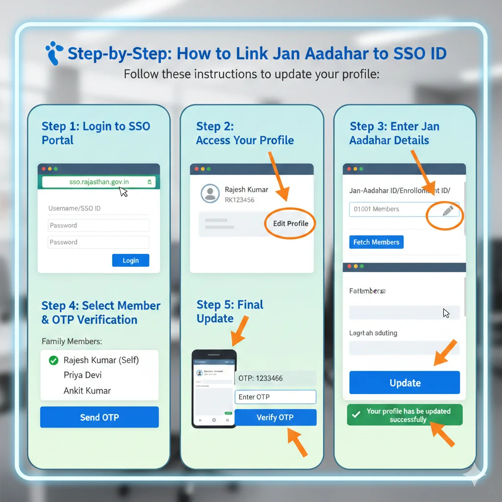 How to Link Jan Aadhaar to SSO ID- Step by Step Guide
