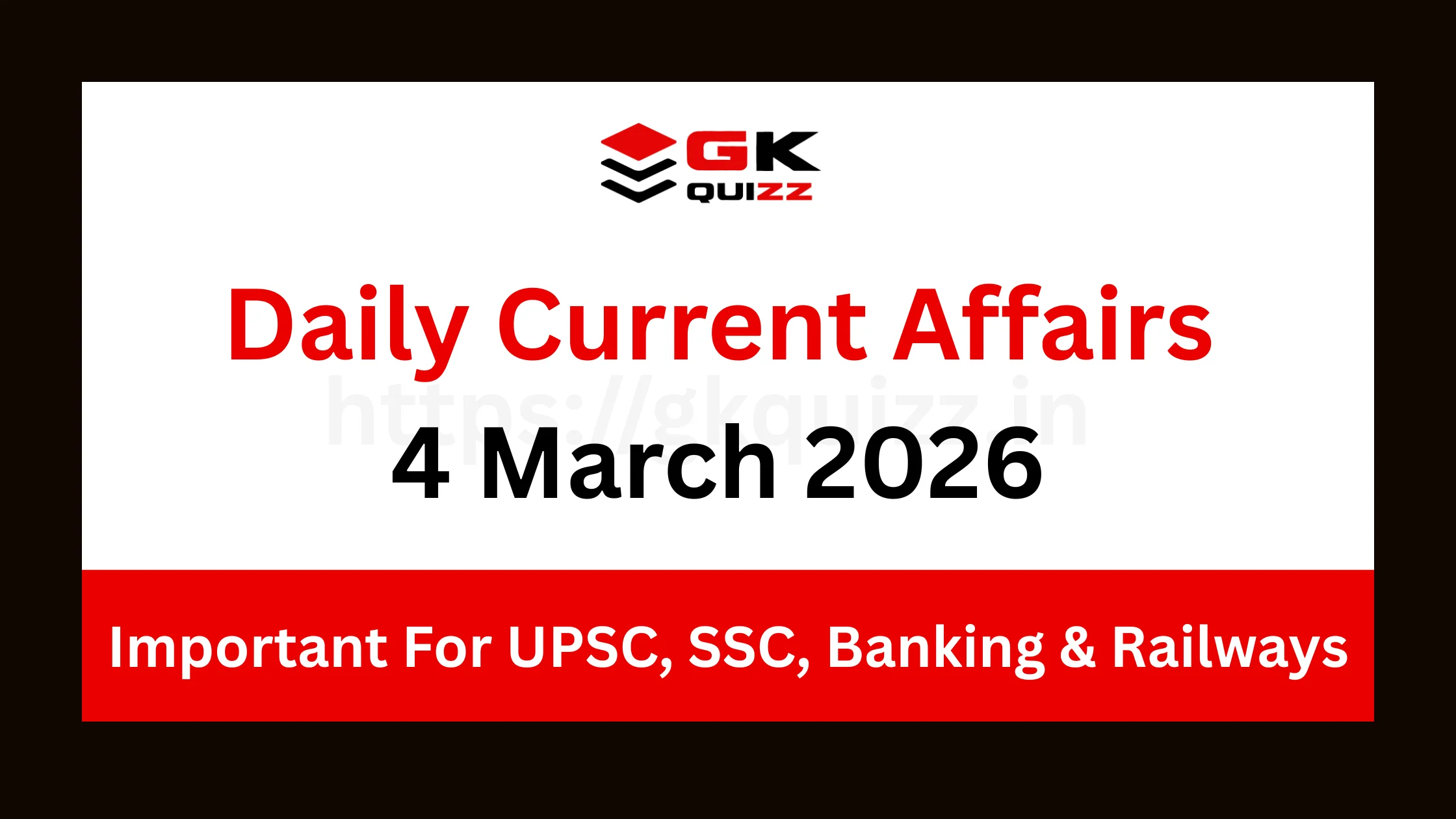 Daily Current Affairs 4 March 2026